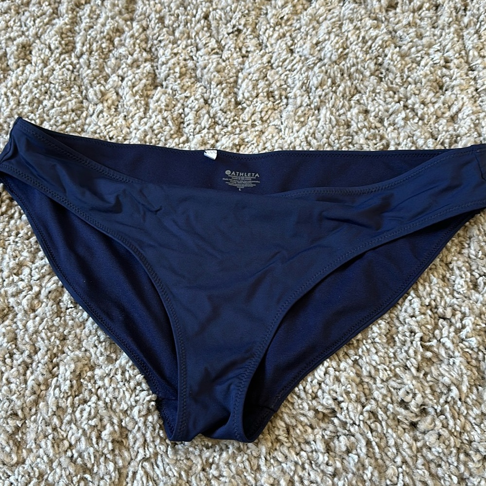 Athleta navy bikini bottoms worn twice